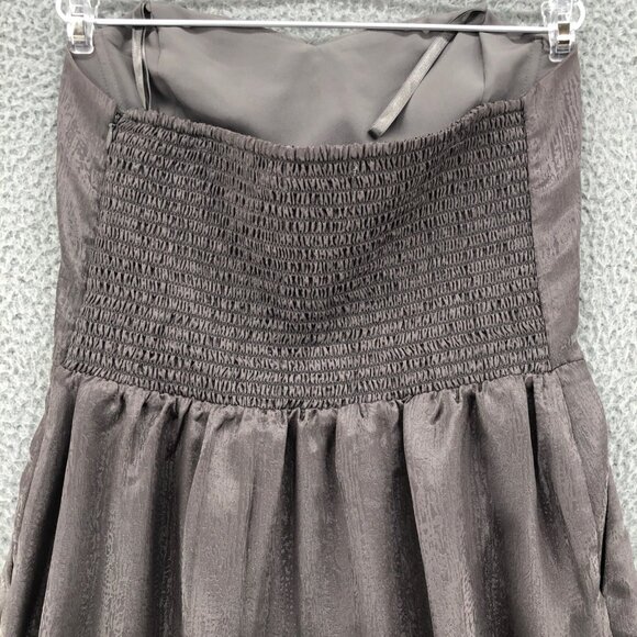 BCBGeneration Dress Womens Small Mini Gray Metallic Cocktail Corset Strapless - Picture 4 of 12